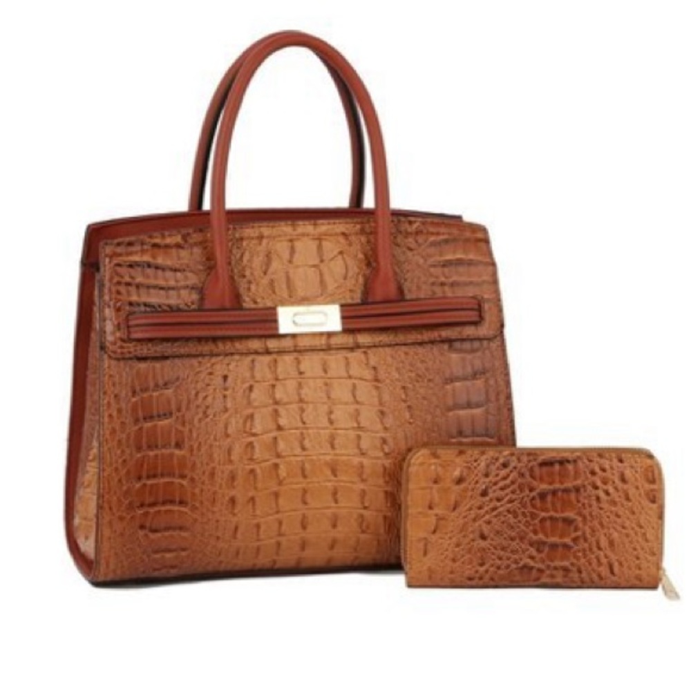 New cognac handbag